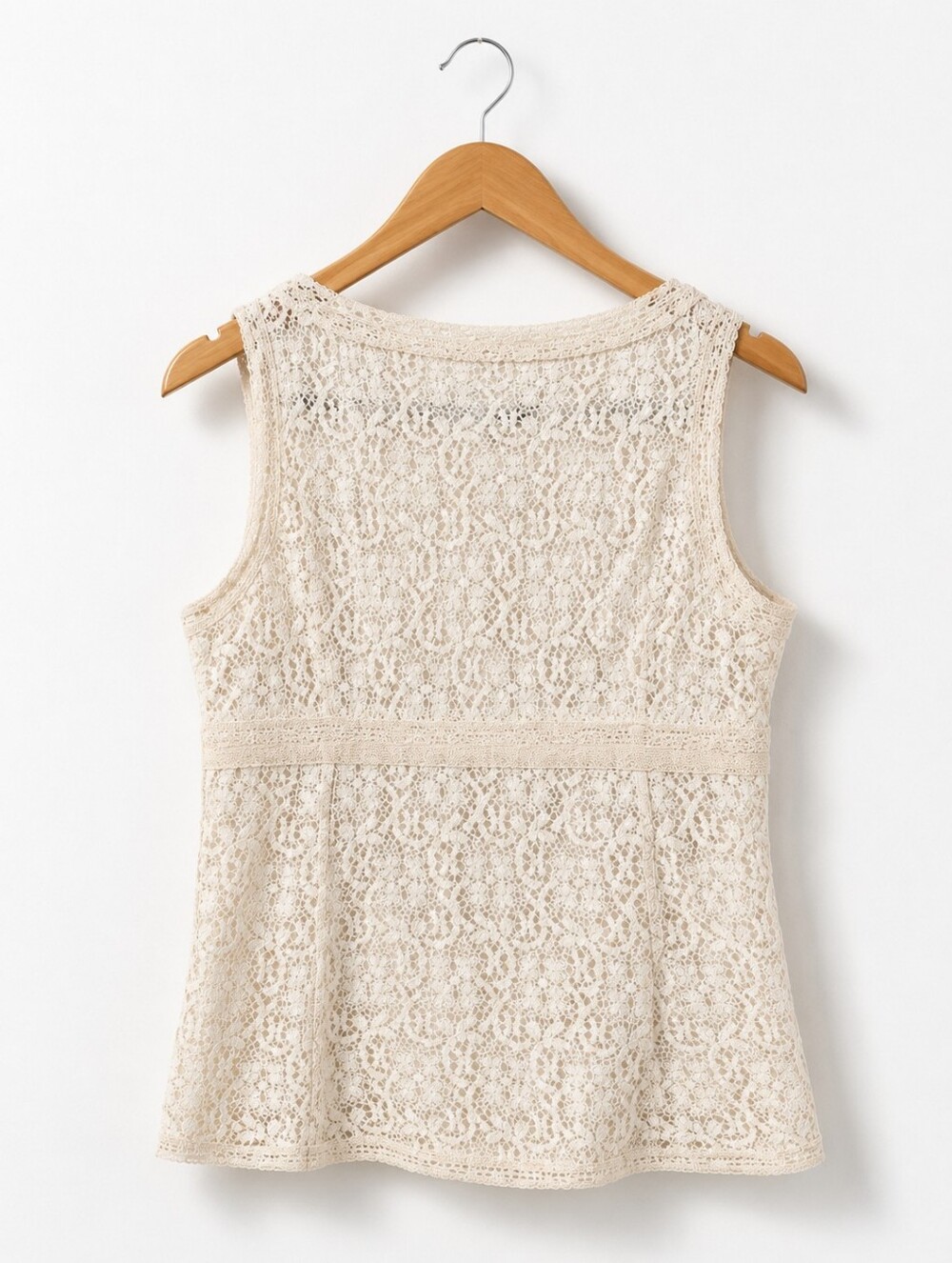 Ann Taylor Ivory Lace V-Neck Sleeveless Camisole - Picture 4 of 7